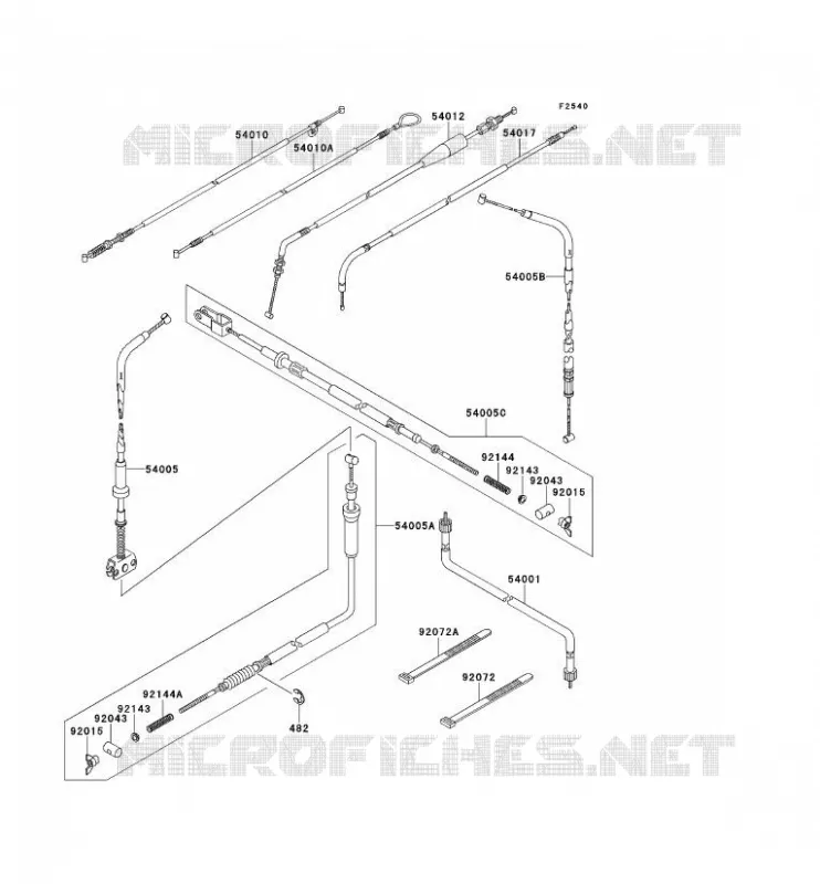 CABLES Kawasaki QUAD 220 2000 KLF220  KLF220-A13