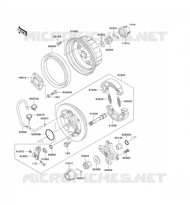 MOYEU ARRIERE Kawasaki QUAD 220 2000 KLF220  KLF220-A13