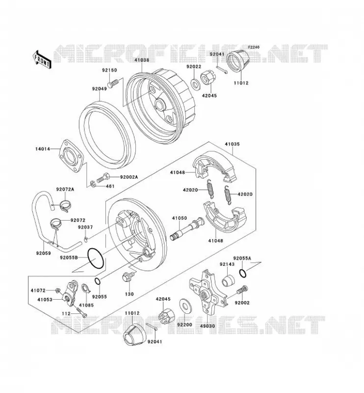 MOYEU ARRIERE Kawasaki QUAD 220 2000 KLF220  KLF220-A13