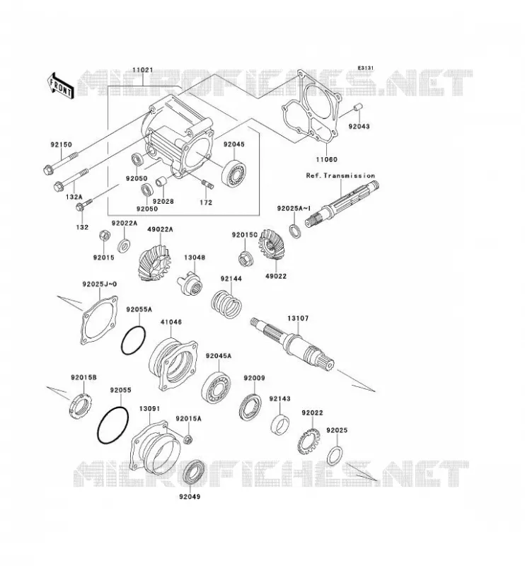 PIGNON CONIQUE AVANT Kawasaki QUAD 220 2001 KLF220  KLF220-A14