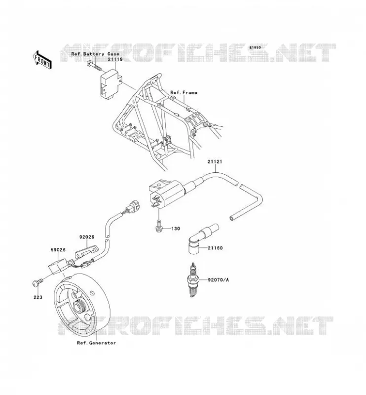 SYSTEME D&acute;ALLUMAGE Kawasaki QUAD 220 2001 KLF220  KLF220-A14
