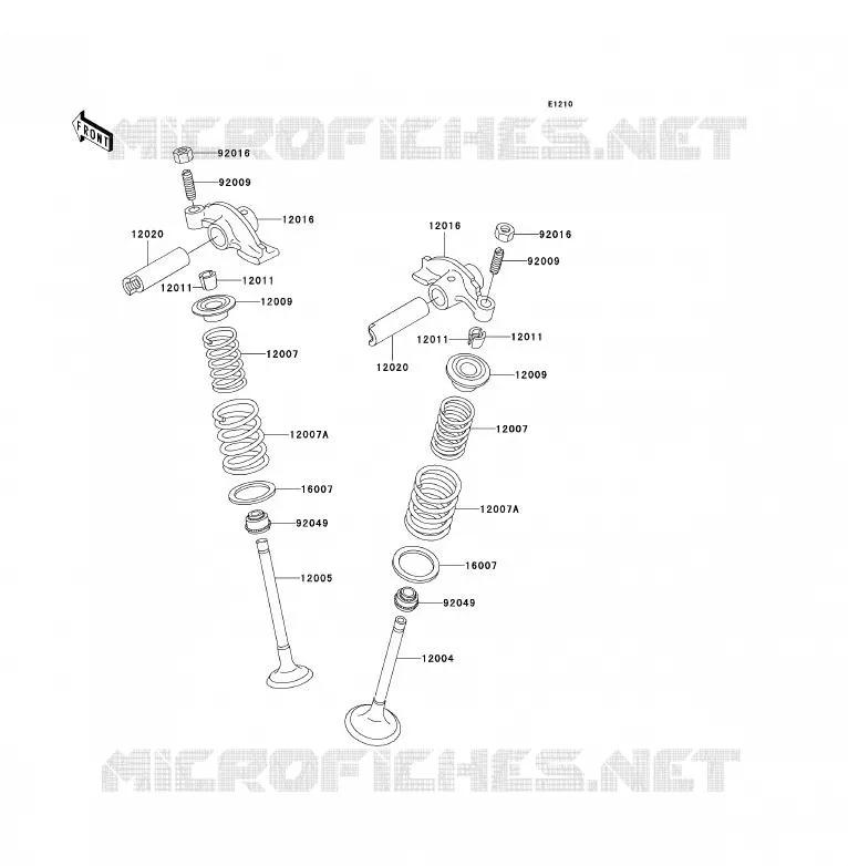 SOUPAPE Kawasaki QUAD 220 2002 KLF220  KLF220-A15