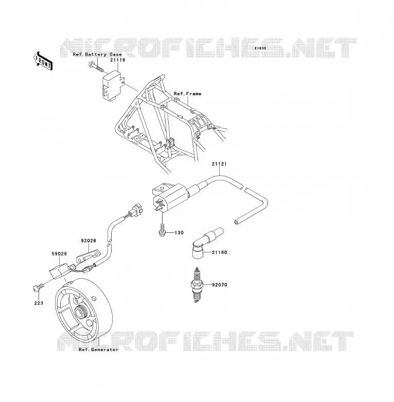 SYSTEME D&acute;ALLUMAGE Kawasaki QUAD 220 2002 KLF220  KLF220-A15