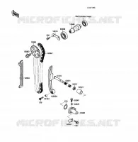ARBRE A CAME/TENDEUR pour Kawasaki KLF220 1990