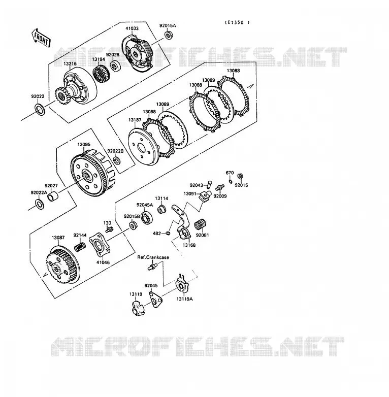EMBRAYAGE Kawasaki QUAD 220 1990 KLF220  KLF220-A3