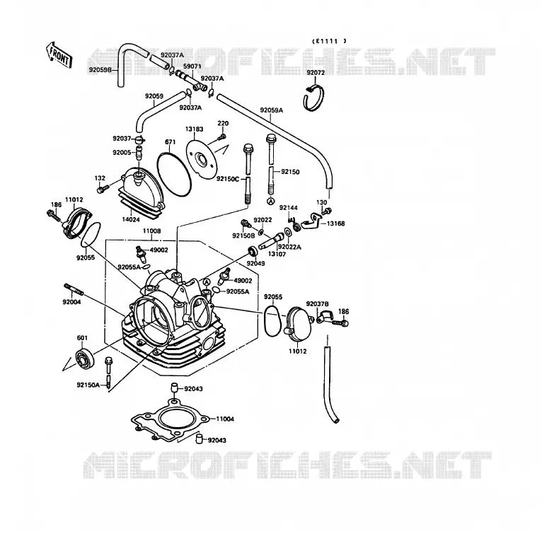 CULASSE Kawasaki QUAD 220 1991 KLF220  KLF220-A4