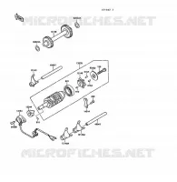 BARILLET/FOURCHETTE pour Kawasaki KLF220 1991