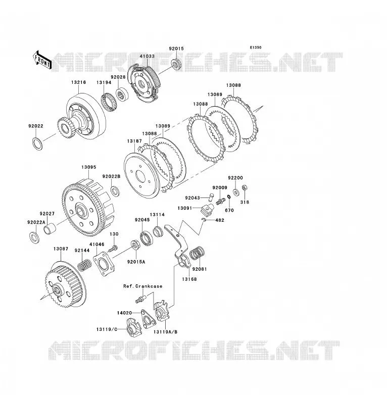 EMBRAYAGE Kawasaki QUAD 220 1993 KLF220  KLF220-A6