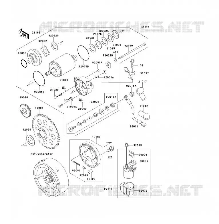 D&Eacute;MARREUR Kawasaki QUAD 220 1995 KLF220  KLF220-A8