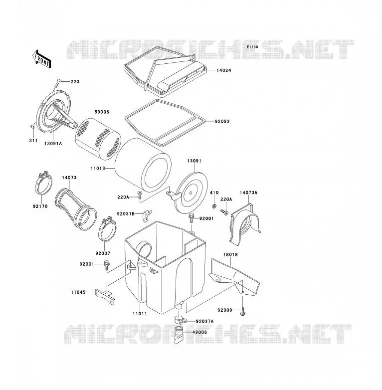 FILTRE A AIR Kawasaki QUAD 220 1995 KLF220  KLF220-A8A