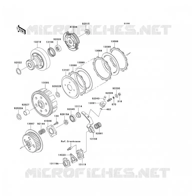EMBRAYAGE Kawasaki QUAD 250 2003 KLF250  KLF250-A1