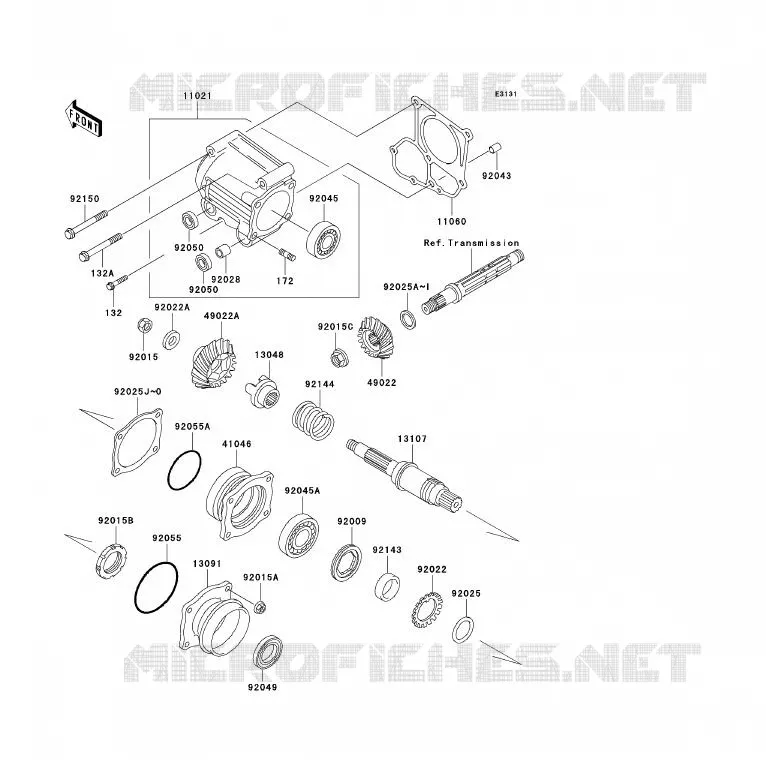 PIGNON CONIQUE AVANT Kawasaki QUAD 250 2003 KLF250  KLF250-A1