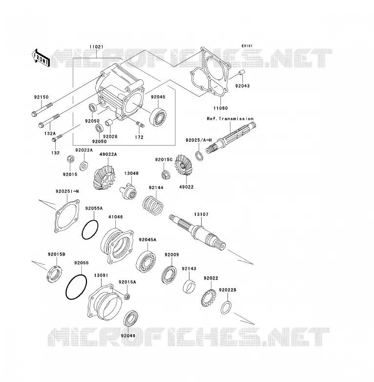 PIGNON CONIQUE AVANT Kawasaki QUAD 250 2004 KLF250  KLF250-A2