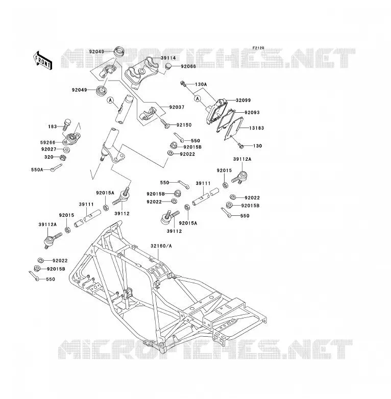 CH&Acirc;SSIS Kawasaki QUAD 250 2005 KLF250  KLF250-A3