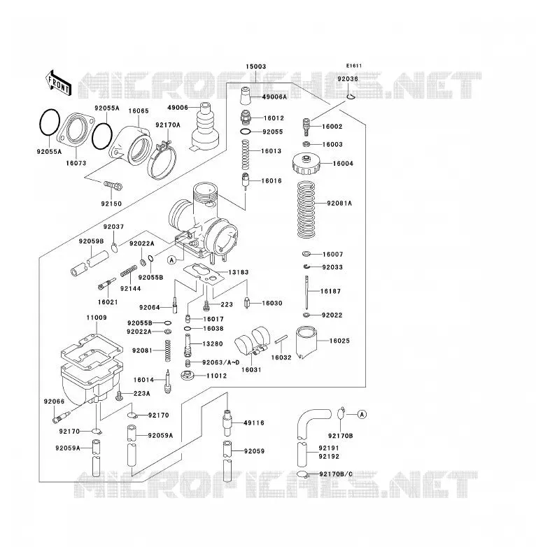 CARBURATEUR Kawasaki QUAD 250 2006 KLF250  KLF250A6F