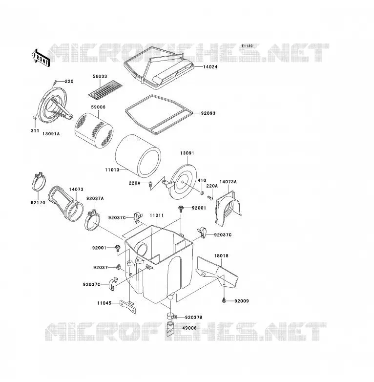 FILTRE A AIR Kawasaki QUAD 250 2006 KLF250  KLF250A6F