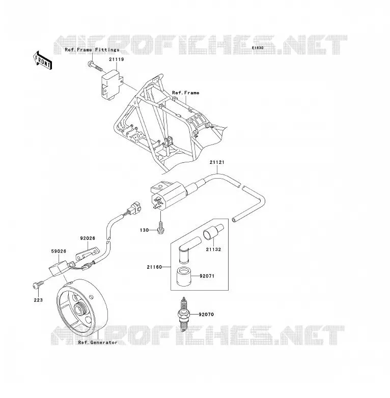 SYSTEME D&acute;ALLUMAGE Kawasaki QUAD 250 2006 KLF250  KLF250A6F