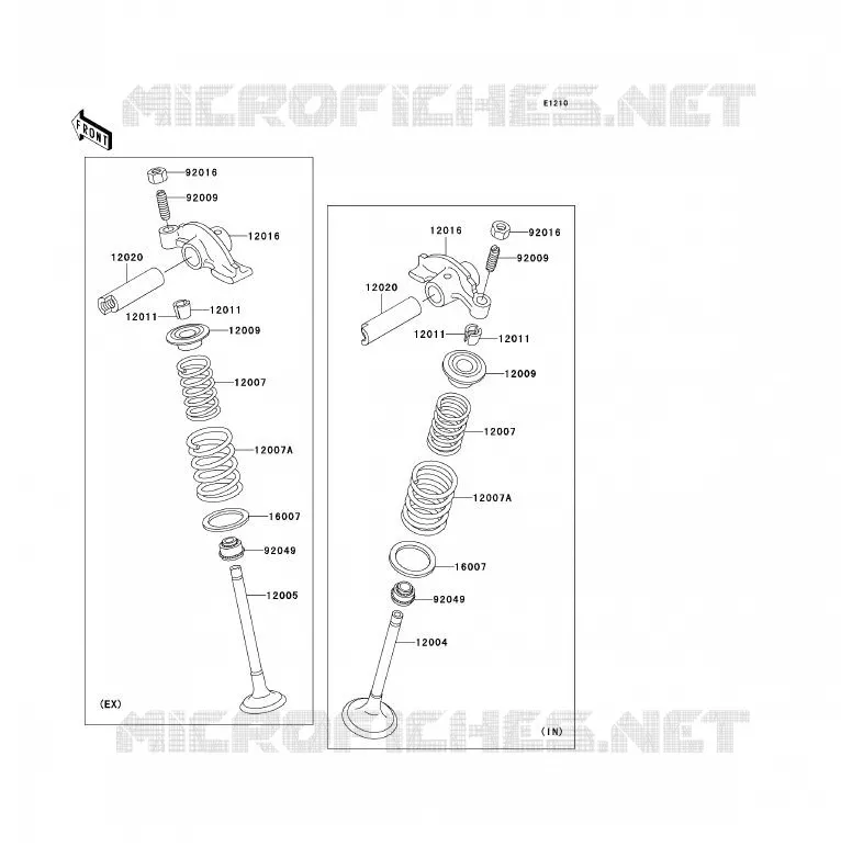 SOUPAPE Kawasaki QUAD 250 2006 KLF250  KLF250A6F