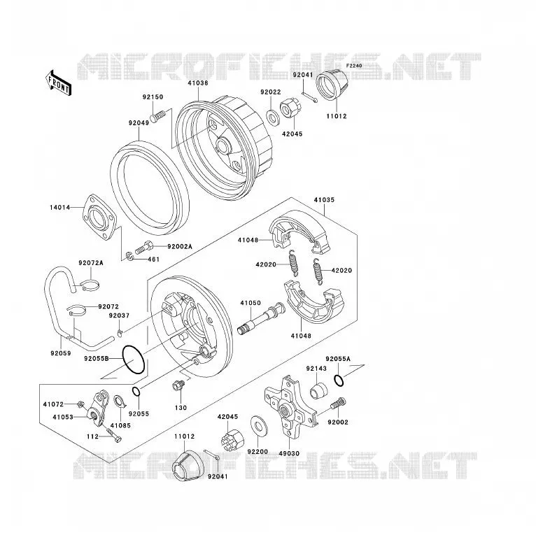 MOYEU ARRIERE Kawasaki QUAD 250 2007 KLF250  KLF250A7F