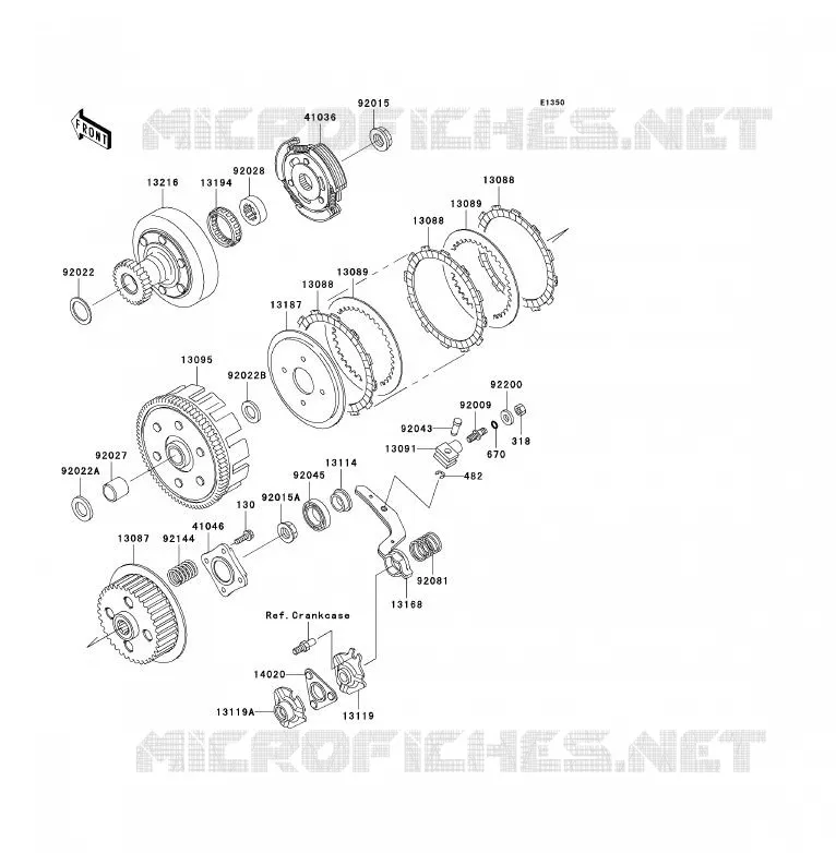 EMBRAYAGE Kawasaki QUAD 250 2008 KLF250  KLF250A8F