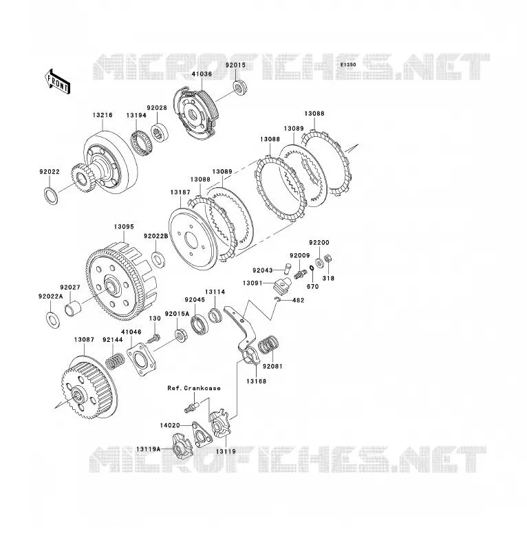 EMBRAYAGE Kawasaki QUAD 250 2009 KLF250  KLF250A9F