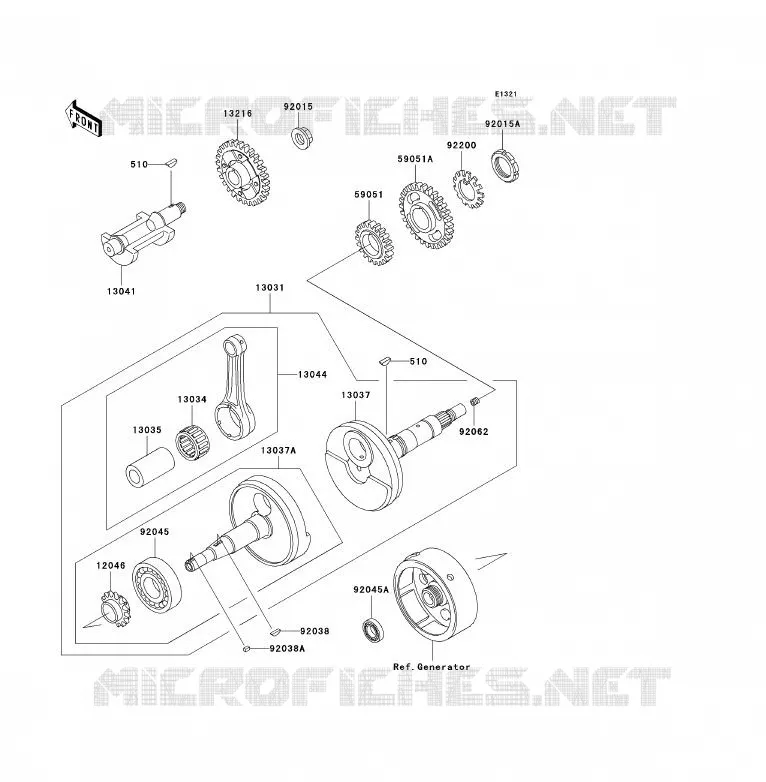 VILEBREQUIN Kawasaki QUAD 250 2010 KLF250  KLF250AAF