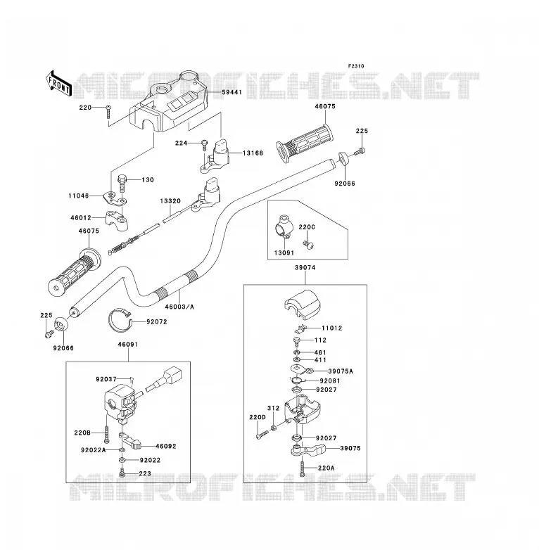GUIDON Kawasaki QUAD 300 1988 KLF300  KLF300-B1