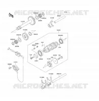 FOURCHETTE/BARRILLET DE SELECTION pour Kawasaki KLF300 1997