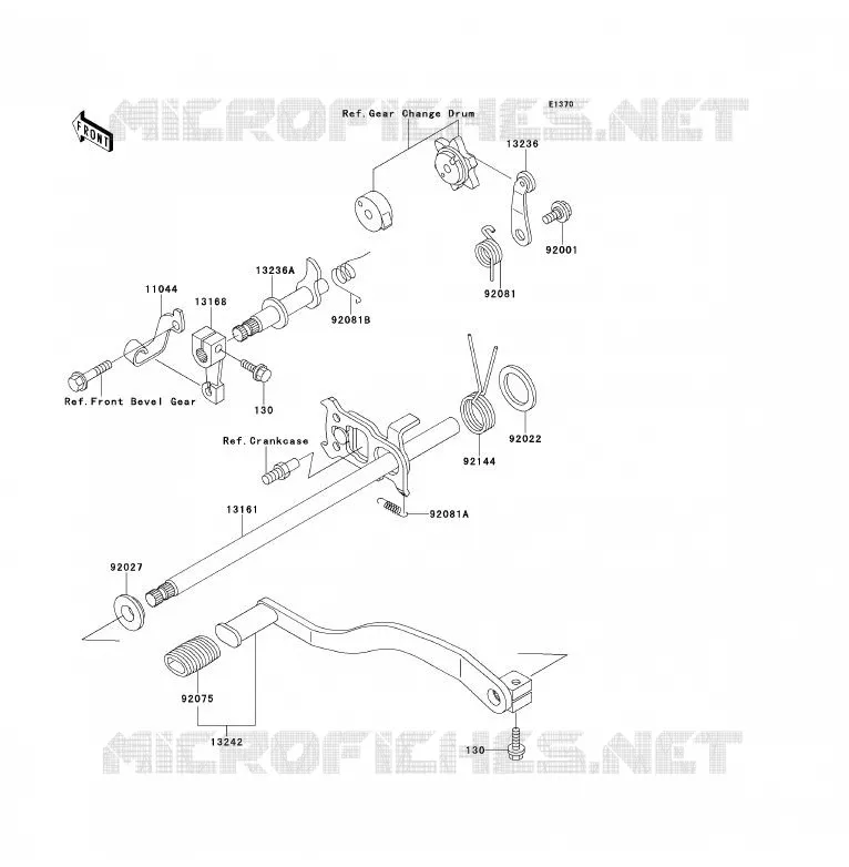 SELECTEUR Kawasaki QUAD 300 2000 KLF300  KLF300-B13