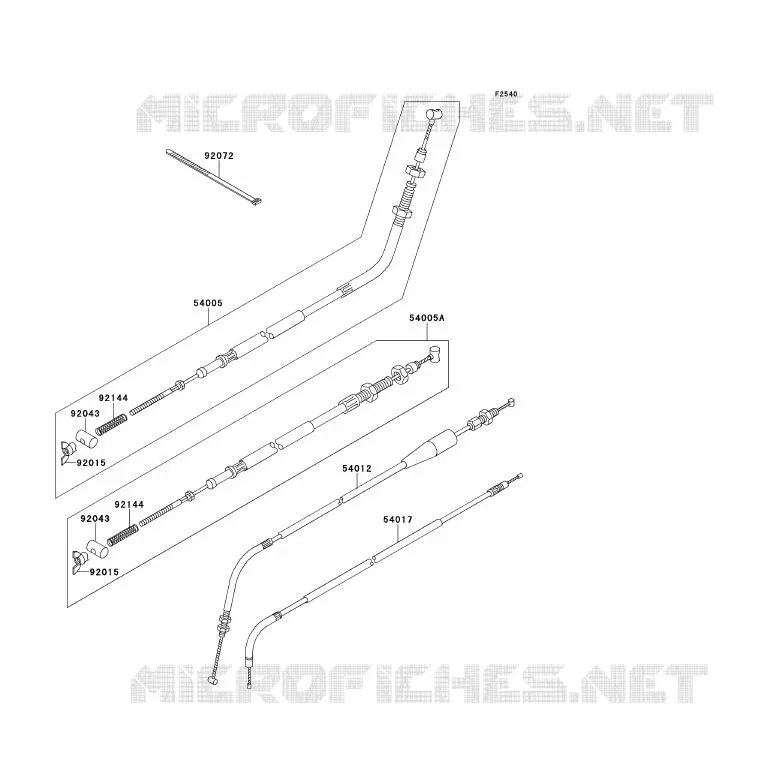 CABLES Kawasaki QUAD 300 2001 KLF300  KLF300-B14