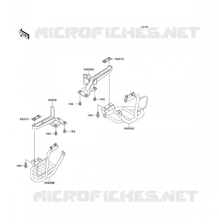 REPOSE PIED Kawasaki QUAD 300 2001 KLF300  KLF300-B14