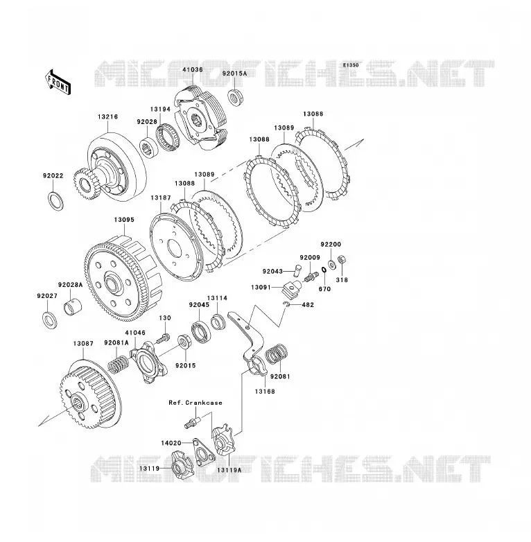 EMBRAYAGE Kawasaki QUAD 300 2002 KLF300  KLF300-B15