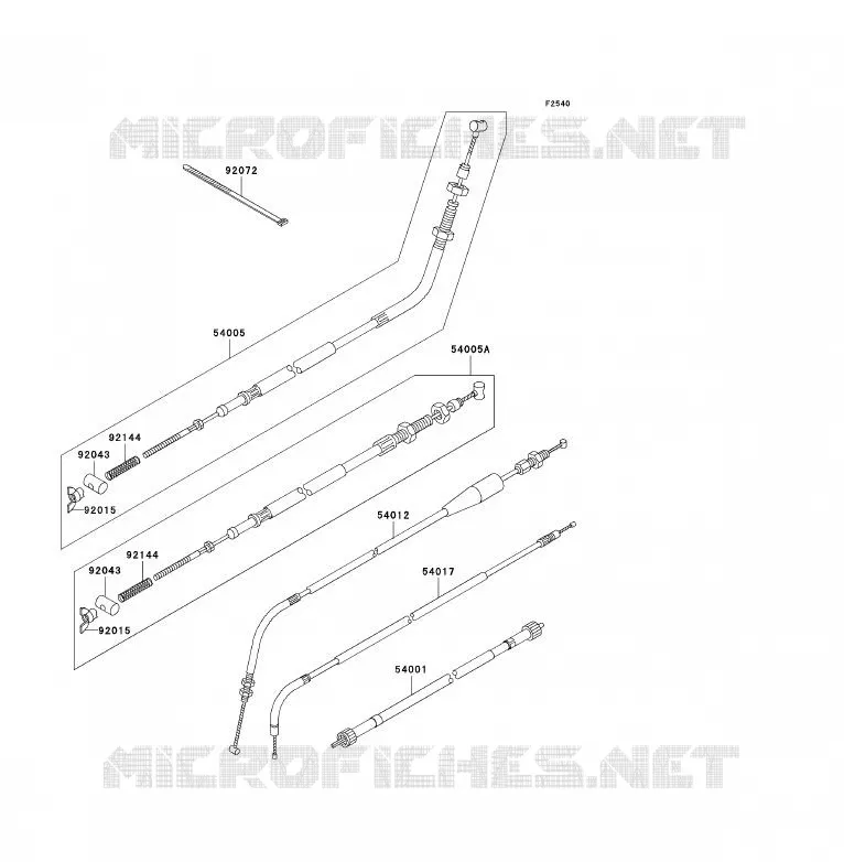CABLES Kawasaki QUAD 300 2003 KLF300  KLF300-B16