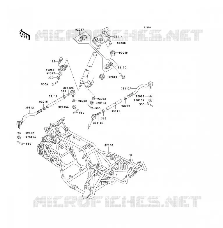 CH&Acirc;SSIS Kawasaki QUAD 300 2003 KLF300  KLF300-B16