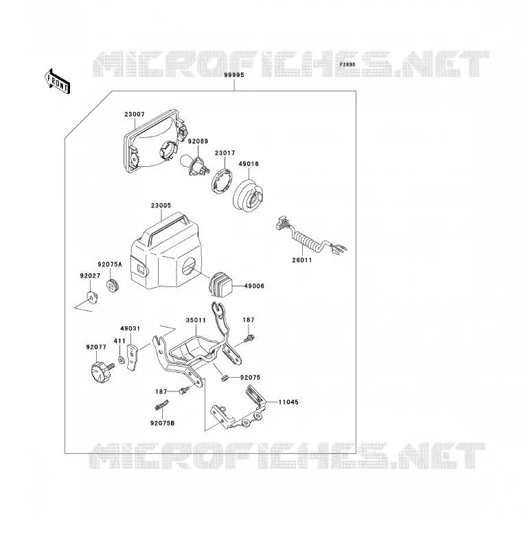 PIECE EN OPTION Kawasaki QUAD 300 2003 KLF300  KLF300-B16