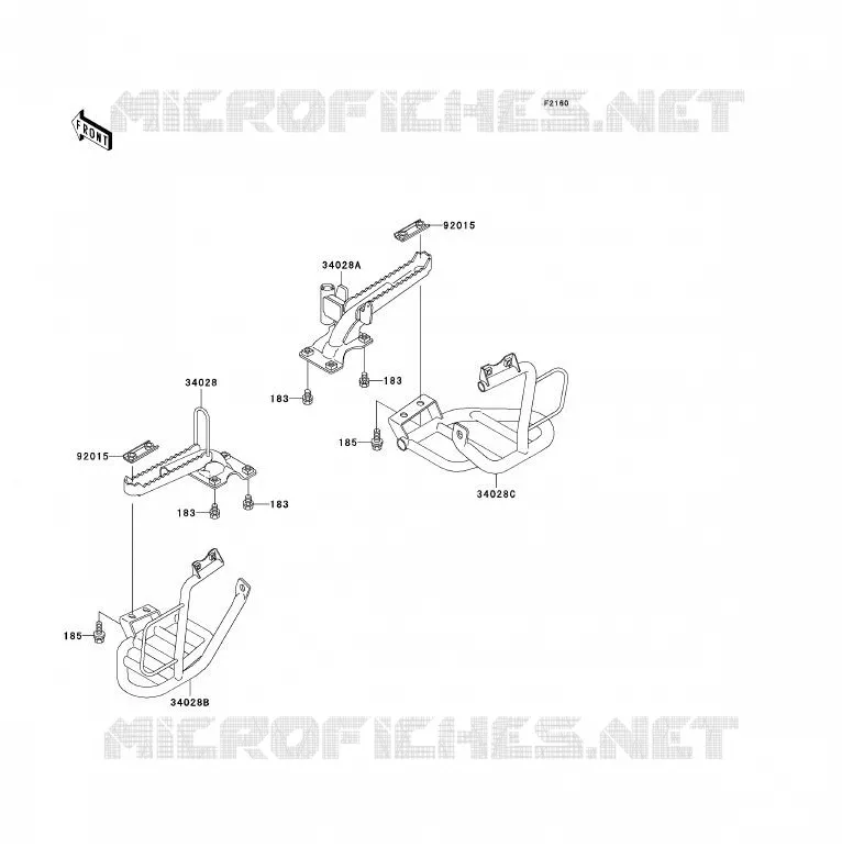 REPOSE PIED Kawasaki QUAD 300 2003 KLF300  KLF300-B16
