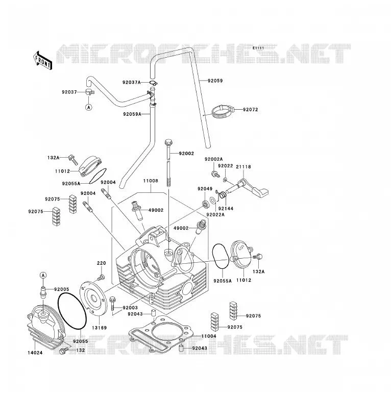 CULASSE Kawasaki QUAD 300 2003 KLF300  KLF300-B16