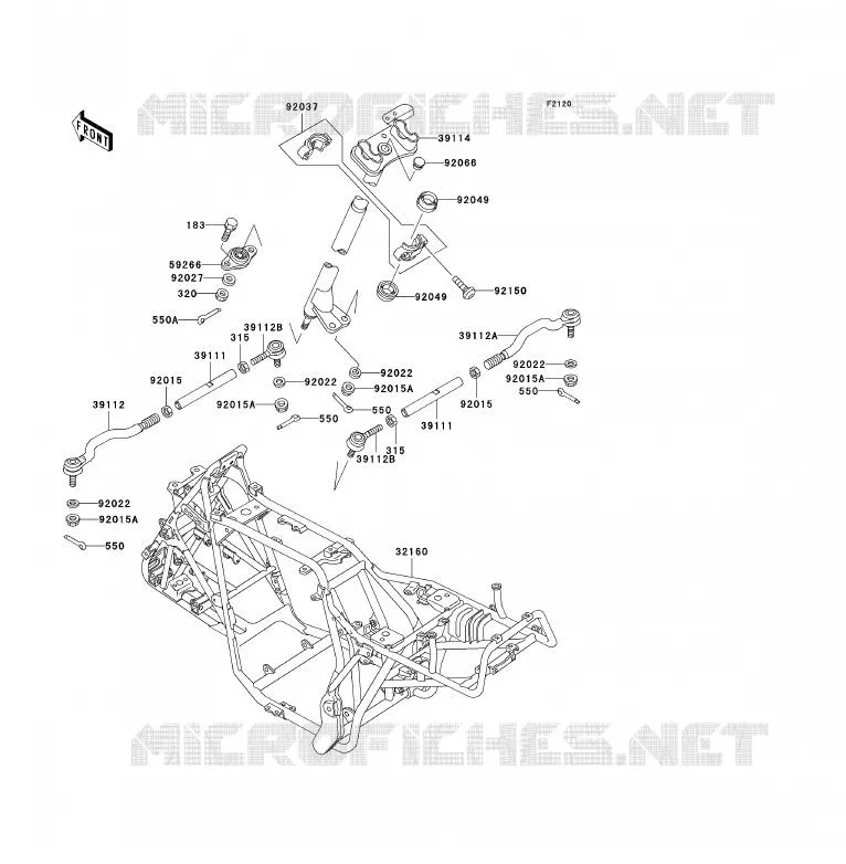 CH&Acirc;SSIS Kawasaki QUAD 300 2003 KLF300  KLF300-B16