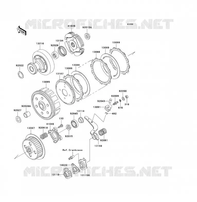 EMBRAYAGE Kawasaki QUAD 300 2003 KLF300  KLF300-B16