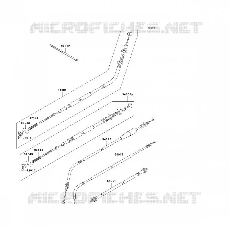 CABLES Kawasaki QUAD 300 2005 KLF300  KLF300-B18