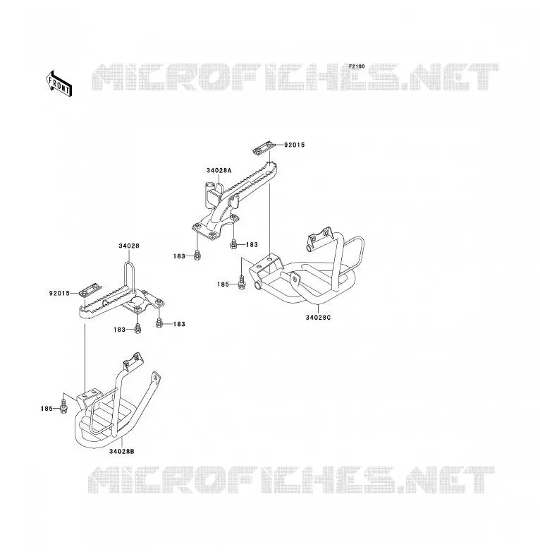 REPOSE PIED Kawasaki QUAD 300 2005 KLF300  KLF300-B18