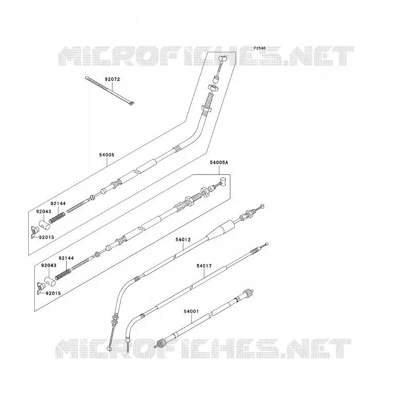 CABLES Kawasaki QUAD 300 2005 KLF300  KLF300-B18