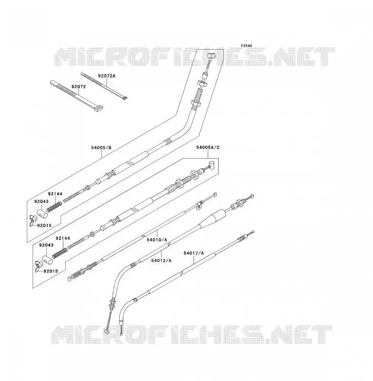 CABLE Kawasaki QUAD 300 1990 KLF300  KLF300-B3