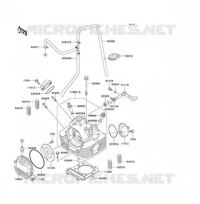 CULASSE Kawasaki QUAD 300 1990 KLF300  KLF300-B3