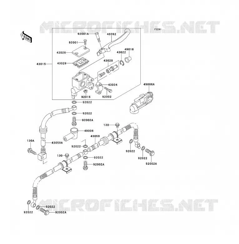 MAITRE CYLINDRE AV Kawasaki QUAD 300 1991 KLF300  KLF300-B4