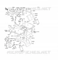 GARDE BOUE ARRI&Egrave;RE pour Kawasaki KLF300 1992