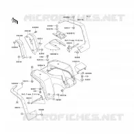 GARDE BOUE AVANT pour Kawasaki KLF300 1992