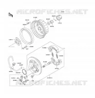 MOYEU ARRIERE pour Kawasaki KLF300 1992