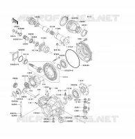 ARBRE DE TRANSMISSION/TRANS.FINALE pour Kawasaki KLF300 1992