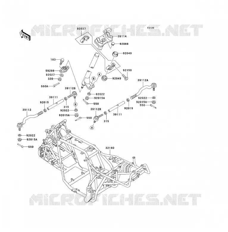 CH&Acirc;SSIS Kawasaki QUAD 300 2006 KLF300  KLF300B6F